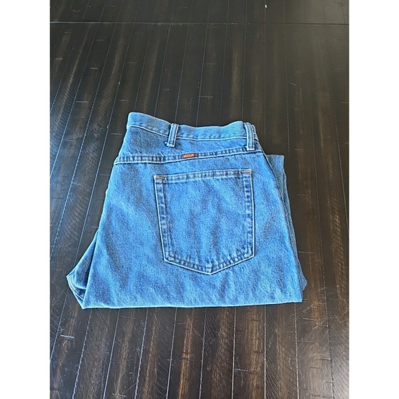 Rustler Men's Blue 100% Cotton Straight Leg Denim Jeans Regular Fit Size 42X30 - Picture 2 of 14